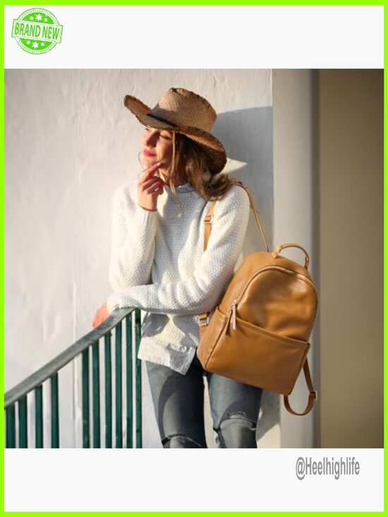 Genuine Leather Backpack Purse Anti-Theft Daypack Work Casual Travel main image 5